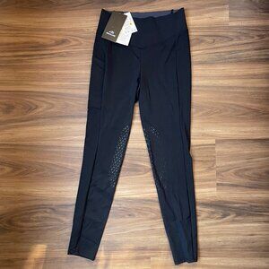 Equiline Women's Riding Breeches/Leggings - Pull On - Knee Grip - Black - L